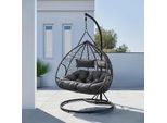 Hängesessel Enea Dunkelgrau Metall/Kunststoff/Outdoorstoff