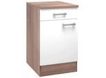 Küchenunterschrank Lexa Weiss/Eiche
