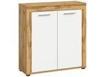 Highboard Jam ca. 80x88x35 cm Eiche/Weiß