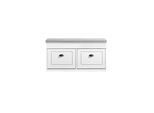 SoBuy Schuhbank mit 1 Schublade Weiß 104,5x23,8x54cm Funktional