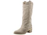 Bikerboots NERO GIARDINI "Nero Giardini Stiefel Veloursleder", Damen, Gr. 36, beige, Veloursleder, Schuhe Bikerboots