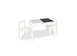 Tischplatten-Set mit Magnettafel und Tafellack für Kindersitzgruppe „Linnea”, weiß, 2-tlg.