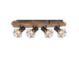 Globo Strahler, Natur, Schwarz, Metall, Kunststoff, 15x24x78 cm, verstellbare Spotlights, Lampen & Leuchten, Innenbeleuchtung, Spots & Strahler, Deckenspots