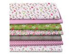 Patchwork- und Quiltpaket Hasen-Silhouette "Mona", grün/pink