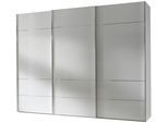 Schwebetürenschrank STAUD "Sonate Lucca, Made in Germany", weiß (alpinweißglas), B:298cm H:222cm T:68cm, Holzwerkstoff, Schränke, Schwebetürenschrank, Mit vier verschiedenen Ausstattungsvarianten