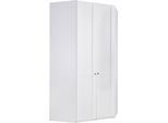 Eckkleiderschrank WIMEX "New York", weiß, B:90cm H:236cm T:56cm, Schränke, Eckkleiderschrank, inklusive LED Beleuchtung innen