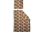 Bettwäsche ADAM "Jungle", rot (dunkelrot, rosa), B/L: 135cm x 200cm, 1 Stk., 1 Stk., Renforcé, B/L: 80cm x 80cm, 2 Stk., Renforcé, Obermaterial: 100% Baumwolle, Bettwäsche, Bettwäsche, aus 100 % Bio-Baumwolle, 2 teilig - Bettwäsche Set