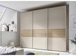 Schwebetürenschrank STAUD "Sinfonie Plus, edles Design in hochwertiger Qualität, Made in Germany", beige (sand dekor, sonoma eiche dekor), B:249cm H:240cm T:68cm, Holzwerkstoff, Schränke, Schwebetürenschrank, Mit vier verschiedenen Ausstattungsvarianten