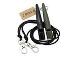 ACME 210.5 Doppelpack Hundepfeife mit Pfeifenband khaki