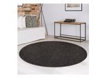 Karat Teppich London Dunkelbraun 91 Rund
