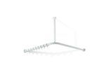 Hewi 801 Vorhangstange 801.34.13098 winklig, 800 x 800 mm, 16 Vorhangringe, signalweiß