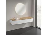 Villeroy und Boch Antao Sideboard K42101MT 160x26,8x50cm, Waschbeckenplattenfarbe honey oak, white matt lacquer