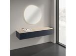 Villeroy und Boch Antao Sideboard K42103HG 160x26,8x50cm, Waschbeckenplattenfarbe botticino, midnight blue matt lacquer