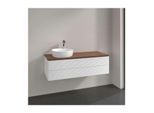Villeroy und Boch Antao Waschtisch-Unterschrank K22112MT 120x36x50cm, Waschbeckenplattenfarbe warm walnut, white matt lacquer