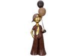Dekofigur GILDE "Figur Ballonjunge", braun, B:13cm H:43cm T:9cm, Kunstharz, Dekofiguren, Höhe: 43 cm