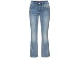 Bootcut-Jeans SHEEGO BY JOE BROWNS, Damen, Gr. 108, Langgrößen, light blau, denim, 70% Baumwolle, 28% Polyester, 2% Elasthan, unifarben, lang, Jeans