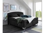 Boxspringbett "Amsterdam in den Breiten 160x200, 180x200cm & 200x200cm", schwarz, B:195cm L:210cm, WESTFALIA SCHLAFKOMFORT, Komplettbetten, Boxspringbett