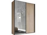 Schwebetürenschrank STAUD "Sinfonie Plus, edles Design in hochwertiger Qualität, Made in Germany", braun (sonoma eiche), B:225cm H:222cm T:68cm, Holzwerkstoff, Schränke, Schwebetürenschrank, Mit Spiegeltüre und vier verschiedenen Ausstattungsvarianten