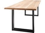 Esstisch PAROLI "Florenz", braun (eiche, schwarz, eiche), H:75cm, Tische, Esstisch, in 3 Breiten
