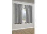 Gardine SEHLBACH "Schal Blackout Struktur" Gr. 1, grau, B:140cm H:175cm, Polyester, Gardinen, Gardine, mit Gardinenband und verdeckten Schlaufen