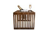 Beistelltisch COOTAB COOLER TABLE "3-in-1 Loungetisch mit Edelstahl-Kühler Mykonos 40 cm braun", braun, B:40cm H:40cm, Tische, Beistelltisch, Wetterfest, Pflegeleicht, Hitzebeständig
