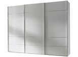Schwebetürenschrank STAUD "Sonate Lucca, Made in Germany", weiß (alpinweißglas), B:249cm H:240cm T:68cm, Holzwerkstoff, Schränke, Schwebetürenschrank, Mit vier verschiedenen Ausstattungsvarianten