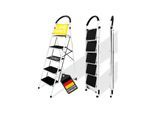 Craftfull Klapptritt CF-130A, 2-5 Stufen, Anti-Rutsch-Tritfflächen, Sicherheitsriegel, 3 J. Garantie (5 Stufen)
