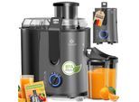 KESSER® Entsafter für Obst und Gemüse aus Edelstahl 1100W große 85 mm Einfüllöffnung inkl. Reinigungsbürste und Saftbehälter 3 Geschwindigkeitsstufen, Saftpresse Juicer