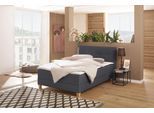 Boxbett HOME AFFAIRE "Lonrai", grau (anthrazit), B:148cm L:227cm, Komplettbetten, Boxbett, in H2,H3 & H4 und XXL - Überlänge 220cm wählbar, inkl. Topper