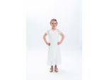 Partykleid DANAMADE "DANAMADE Dresses DSOLEY", Mädchen, Gr. 134, EURO, beige (ivory), Oberstoff: 100% Polyester / Futter: 100% Polyester, Kleider Partykleid