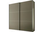 Schwebetürenschrank STAUD "Includo, Made in Germany", braun (dekor salbei), B:225cm H:222cm T:68cm, Holzwerkstoff, Schränke, Schwebetürenschrank, Mit vier verschiedenen Ausstattungsvarianten