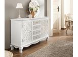 Sideboard OTTO HOME "Rajat", beige (naturfarben), B:140cm H:85cm T:40cm, Sideboards, Sideboard, Kommode aus Mangoholz mit Türfrontfräsungen, Breite 140 cm