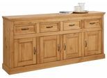 Sideboard OTTO HOME "Selma", beige (natur gebeizt, gewachst), B:192cm H:87cm T:38cm, Sideboards, Sideboard, Kommode mit 4 Türen und 4 Schubkästen