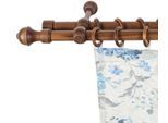 Gardinenstange SN DECO GROUP "Ares" Gr. 11, braun (walnussfarben), L:420cm, Holzwerkstoff, Gardinenstangen, Gardinenstange, 28 mm, Holz, verschiedene Längen und Farben, Komplettset