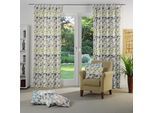 Vorhang WIRTH "Berlare" Gr. 5, grün, B:132cm H:255cm, Jacquard, Baumwolle, Polyester, Gardinen, Vorhang