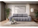 3-Sitzer OTTO HOME "AZITA optionale Schlafsofa mit Bettkasten, Breite 253cm", grau, B:253cm H:87,5cm T:113cm, 100% Polyester, Sofas, 3-Sitzer, Sofa mit Wellenunterfederung, Bubble-Optik, Verlässliche Qualität