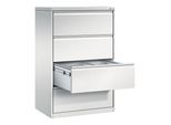 C+P Hängeregistraturschrank Acurado für Hängehefter DIN A4, 4 Schubladen, zweibahnig Front Lichtgrau Korpus Lichtgrau ; C + P Möbelsysteme (12934-312|S10000)
