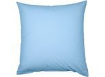 Kissenbezug JANINE "PIANO 0125 31 80x80", blau (hellblau), B:80cm L:80cm, Mako-Soft-Seersucker, Seersucker, Kissenbezüge, Kissenbezug, mit Reißverschluss