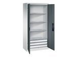 C+P Schwerlastschrank mit Schubladen Acurado, 1950x930x500mm, 7035/7016 ; C + P Möbelsysteme (8921-523|S10199)