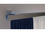 Gardinenstange INDEKO "Bern", silber (edelstahlfarben), L:380cm, Aluminium, Gardinenstangen, Gardinenstange, Innenlauf Komplett-Set inkl. Gleitern und Montagematerial