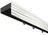 Gardinenschiene SN DECO GROUP "Vorhangschiene SH mit Blende" Gr. 7, schwarz (schwarz, eschefarben), L:360cm T:4,7cm, Kunststoff, Gardinenstangen, Gardinenschiene