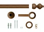 Gardinenstange GOOD LIFE "Trend" Gr. 6, braun (eiche rustikal), L:240cm Ø:28mm, Gardinenstangen, Gardinenstange, Topseller