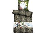 Bettwäsche APELT "Louis", bunt (braun, bunt), B/L: 135cm x 200cm, 1 Stk., 1 Stk., Satin, B/L: 80cm x 80cm, 2 Stk., Satin, Obermaterial: 100% Baumwolle, Bettwäsche, Bettwäsche, Herbstliches Rosen-und Herbstblumen-Motiv, Blütenallover