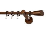 Gardinenstange GARESA "CLASSICO MOLIS", braun (bronzefarben), L:350cm, Gardinenstangen, Gardinenstange, Vorhanggarnitur, verlängerbar, Wandmontage, Keil, mit Ringe und Haken