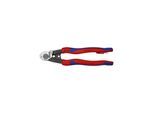 KNIPEX 95 62 190 T Drahtseilschere geschmiedet mit Mehrkomponenten-Hüllen, mit integrierter Befestigungsöse zum Anbringen einer Absturzsicherung 190 m)