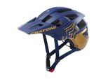 Fahrradhelm CRATONI "MTB-Helm AllSet Pro blau/gold matt" Gr. L, blau (blau, gold matt), Helme, L, 100% Erzeugnis unbest Zusammensetzg EuZ., Fahrradhelm