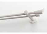 Gardinenstange GARESA "MOLIS", weiß, L:360cm Ø:20mm, Holzwerkstoff, Metall, Gardinenstangen, Gardinenstange, Vorhanggarnitur, verlängerbar, Wandmontage, Keil, ohne Ringe