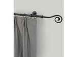 Gardinenstange GARESA "ESPERANCA", schwarz, L:130cm Ø:16mm, Metall, Gardinenstangen, Gardinenstange, rustikale Vorhanggarnitur, verlängerbar, Eisen, Endk. Spirale