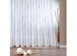 Gardine WECKBRODT "VIVIEN" Gr. 3, weiß (caramel, weiß), B:300cm H:245cm, Voile, Polyester, Gardinen, Gardine, echte Stickerei, Voile, Allover, Motiv, Halbtransparent, gebogt, Store
