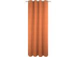 Vorhang WIRTH "Trondheim B", orange (terra), B:132cm H:265cm, Chenille, Polyacryl, Gardinen, Vorhang